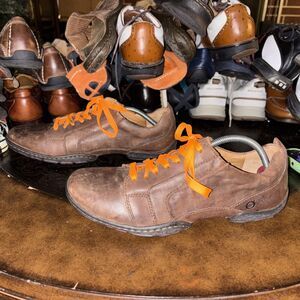 MENS BORN LEATHER LACE UP CASUAL DRESS SHOES VINTAGE Y2K BROWN SIZE 10.5